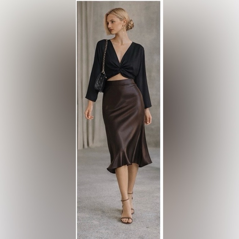 LAST CHANCE ZARA kimono style cropped knotted top.